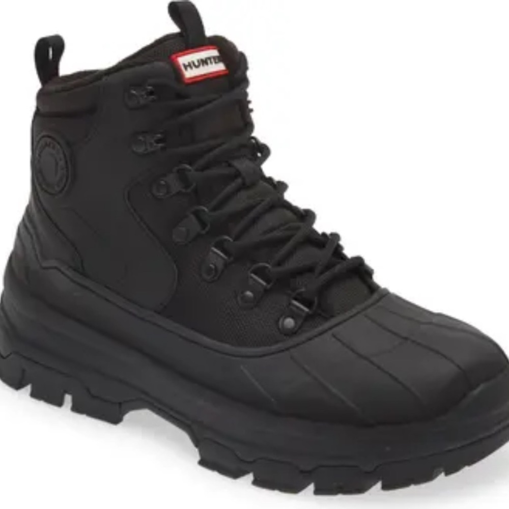 Hunter Black Waterproof Explorer Duck Boot